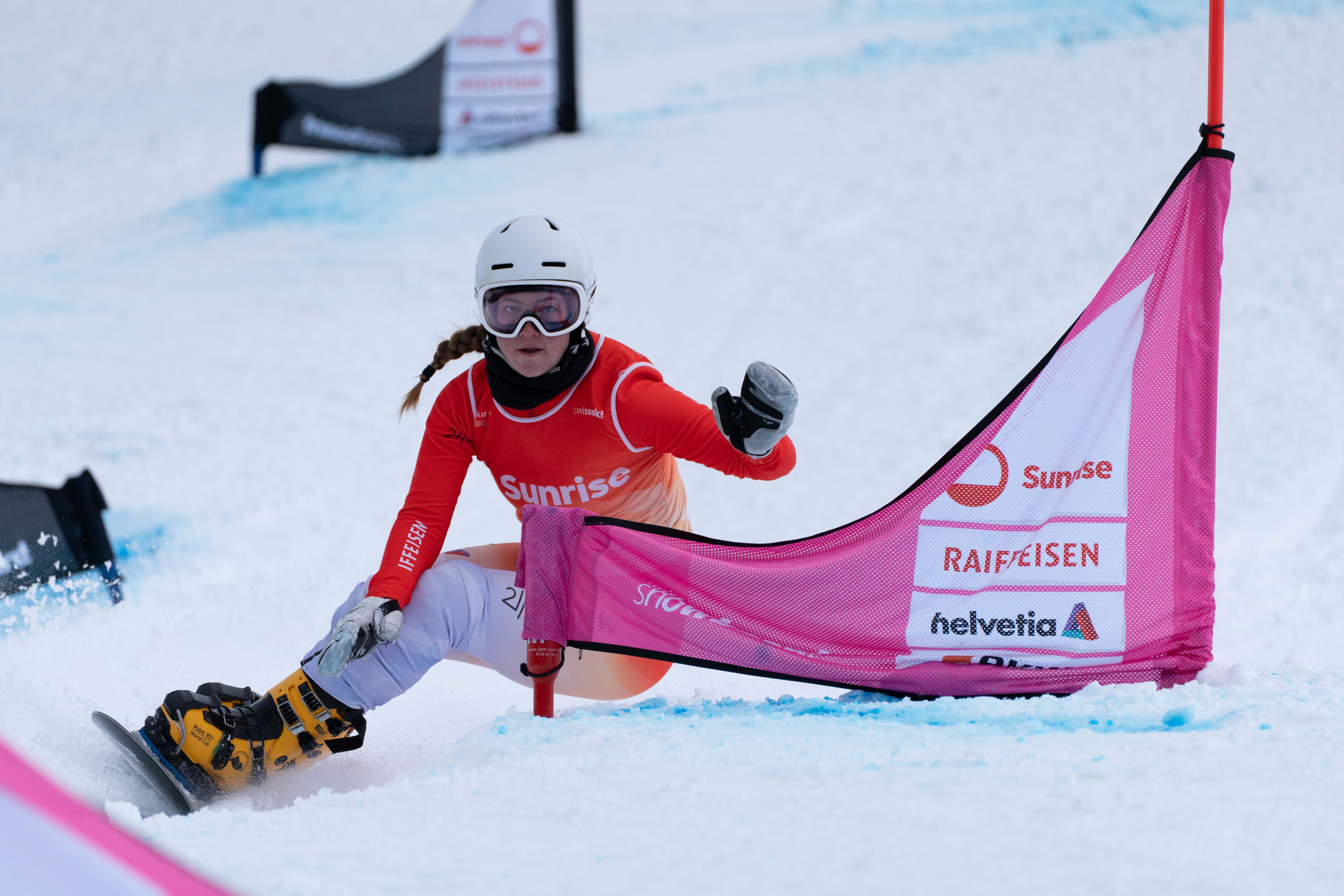 Xenia in Aktion beim Parallel-Slalom